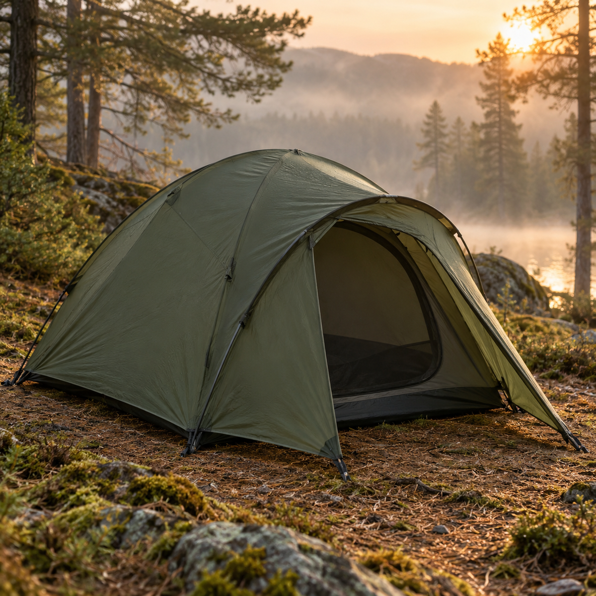 Pine Dome Camping Tent, generated concept illustration 1