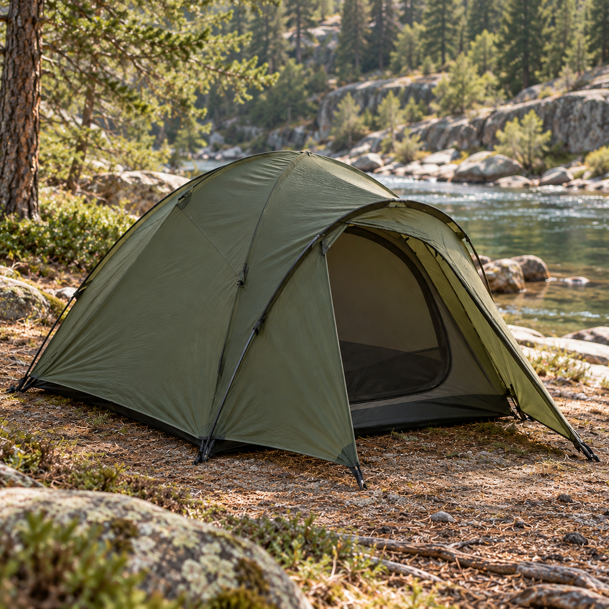 Pine Dome Camping Tent, generated concept illustration 2
